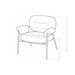 Fauteuil Harmony, tissu bouclé et pieds en acier