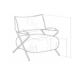 Fauteuil Forma, similicuir et pieds en acier