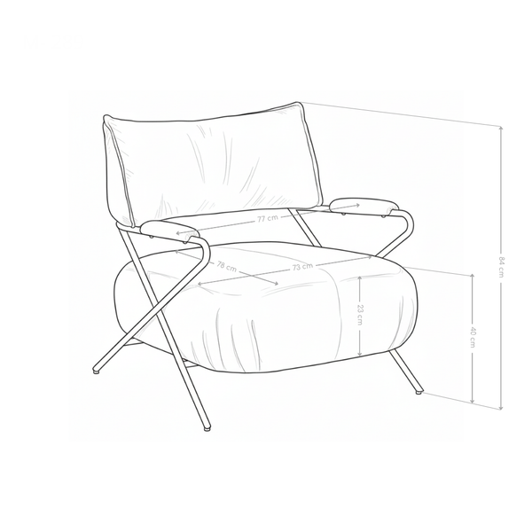 Fauteuil Forma, similicuir et pieds en acier
