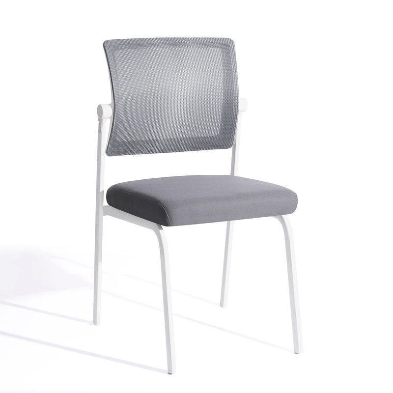 Chaise de conférence 616, dossier inclinable en maille, Gris clair
