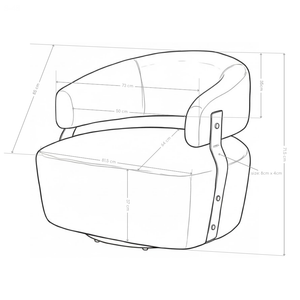 Fauteuil pivotant NeoBloom, en tissu