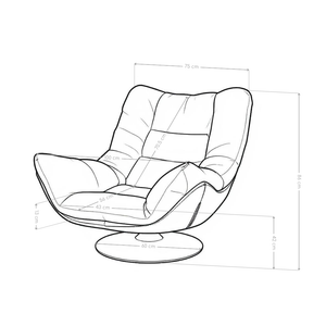 Fauteuil pivotant Lysvik, pieds en acier