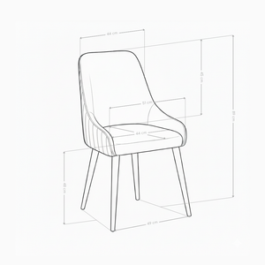 Chaise de salle à manger SDS257, en velours