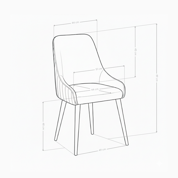Chaise de salle à manger SDS257, en velours