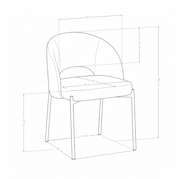 Chaise de salle à manger SK02, tapissée style loft