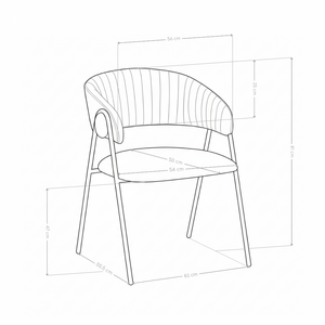 Chaise de salle à manger SK06, rembourrée moderne