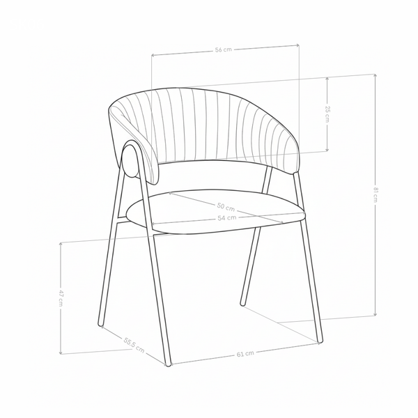 Chaise de salle à manger SK06, rembourrée moderne