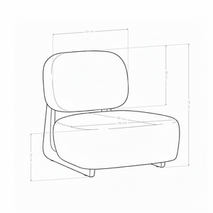 Fauteuil relax ZZXQY, en tissu et piètement en métal