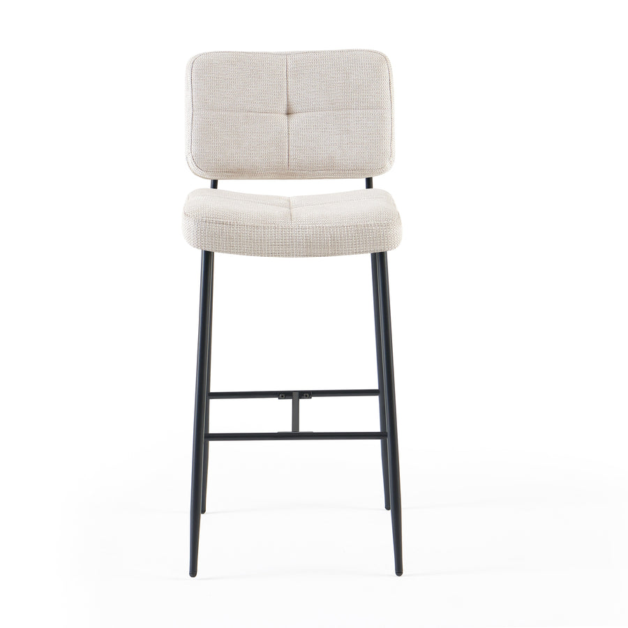 Tabouret de bar DR2515, assise rembourrée et pieds en acier