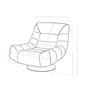 Fauteuil relax pivotant S-91, piètement en acier