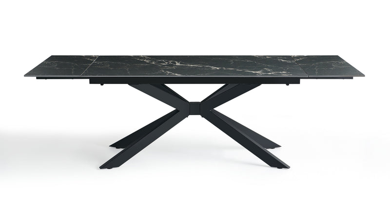 Table à manger DT-6006, céramique extensible 160–240x90 cm, Noir
