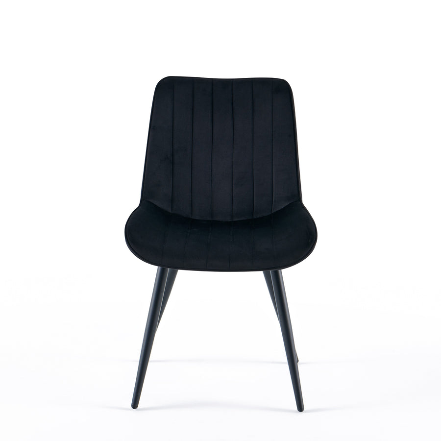 Chaise de salle à manger DR2510, velours et pieds en acier