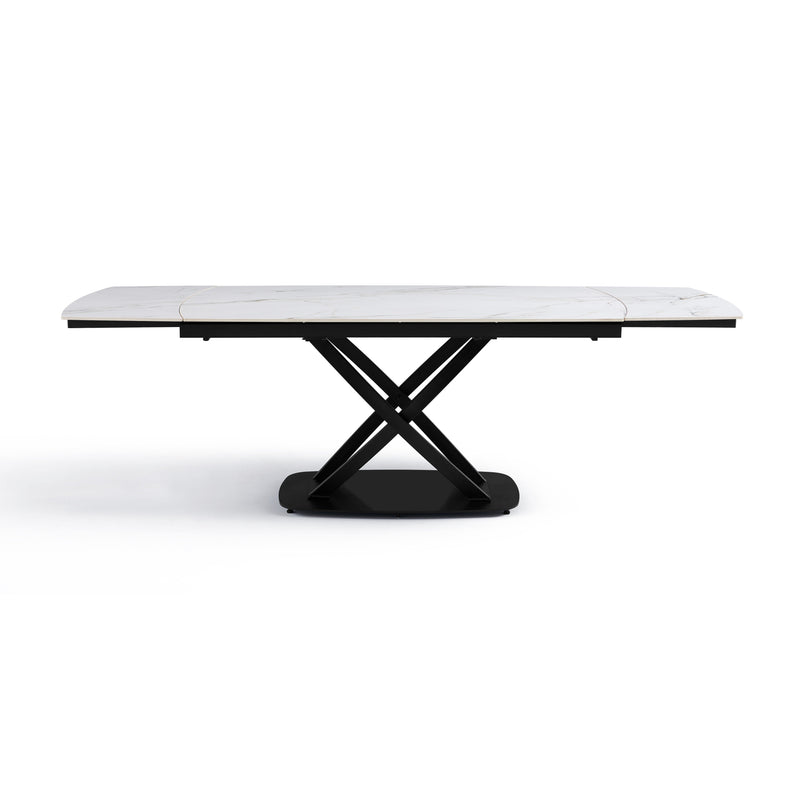 Table à manger Axis, extensible 160–240x90 cm céramique, Blanc
