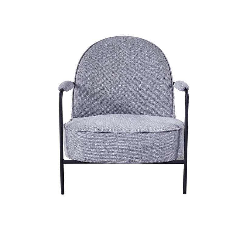 Fauteuil relax Napoli, pieds en acier, Gris
