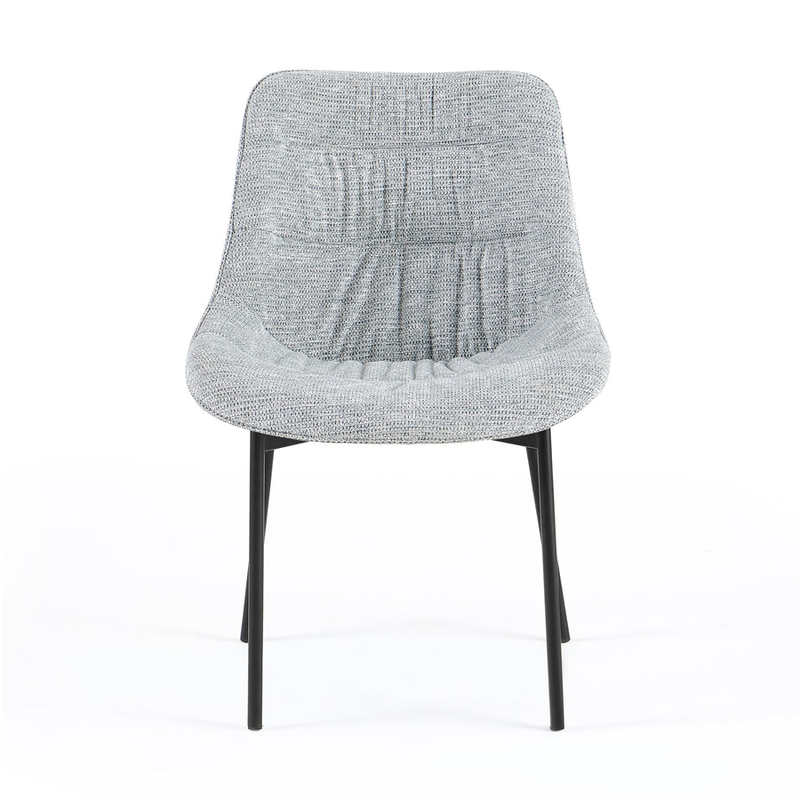 Chaise de salle à manger Linen, pieds en métal