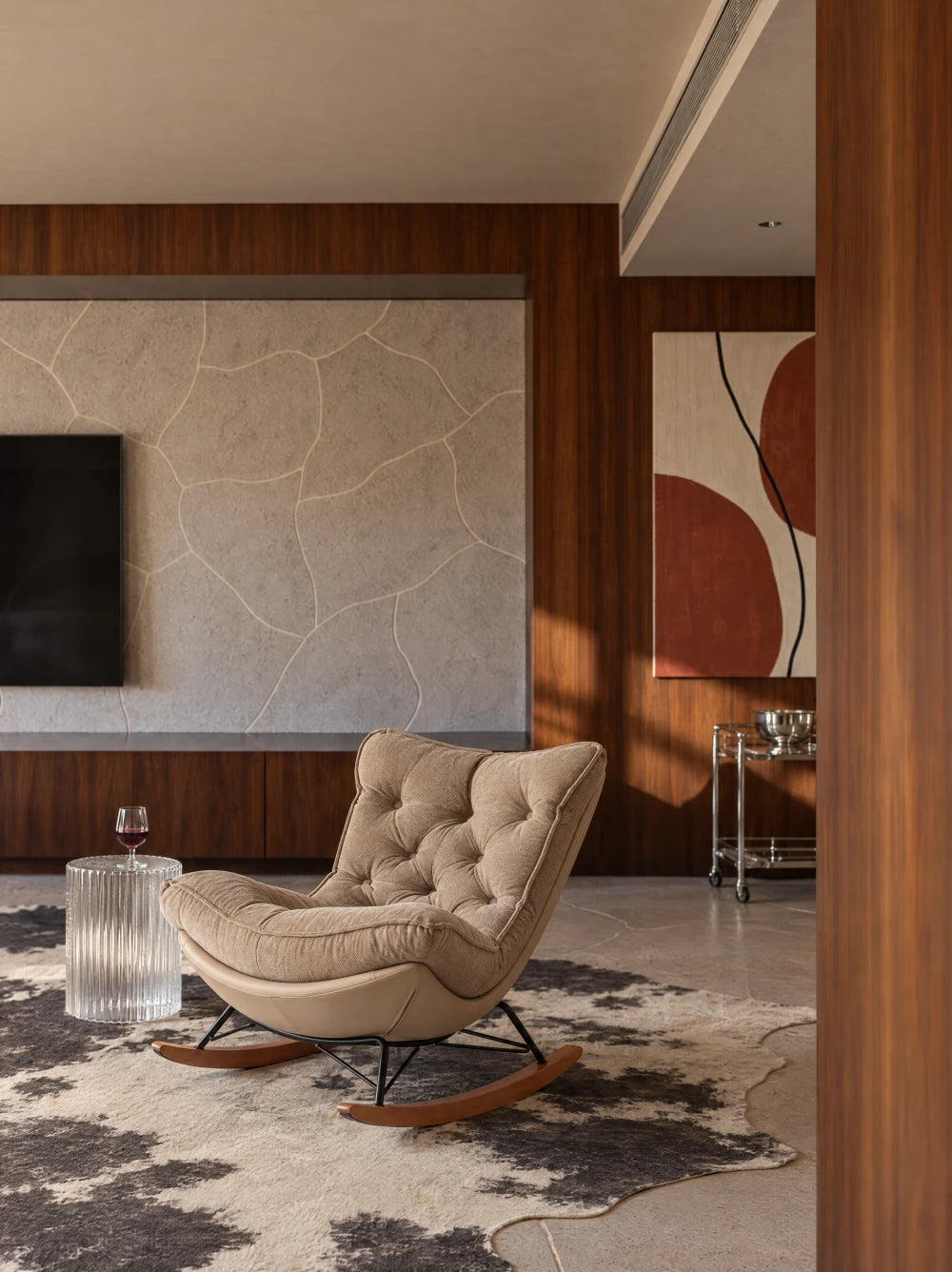 Fauteuil à bascule dans un salon